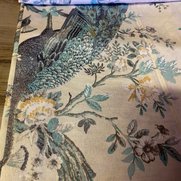 🆕 LAURA ASHLEY 38"x84” Belvedere Aqua Peacock Pole Top Curtain Window Panel - Picture 6 of 9